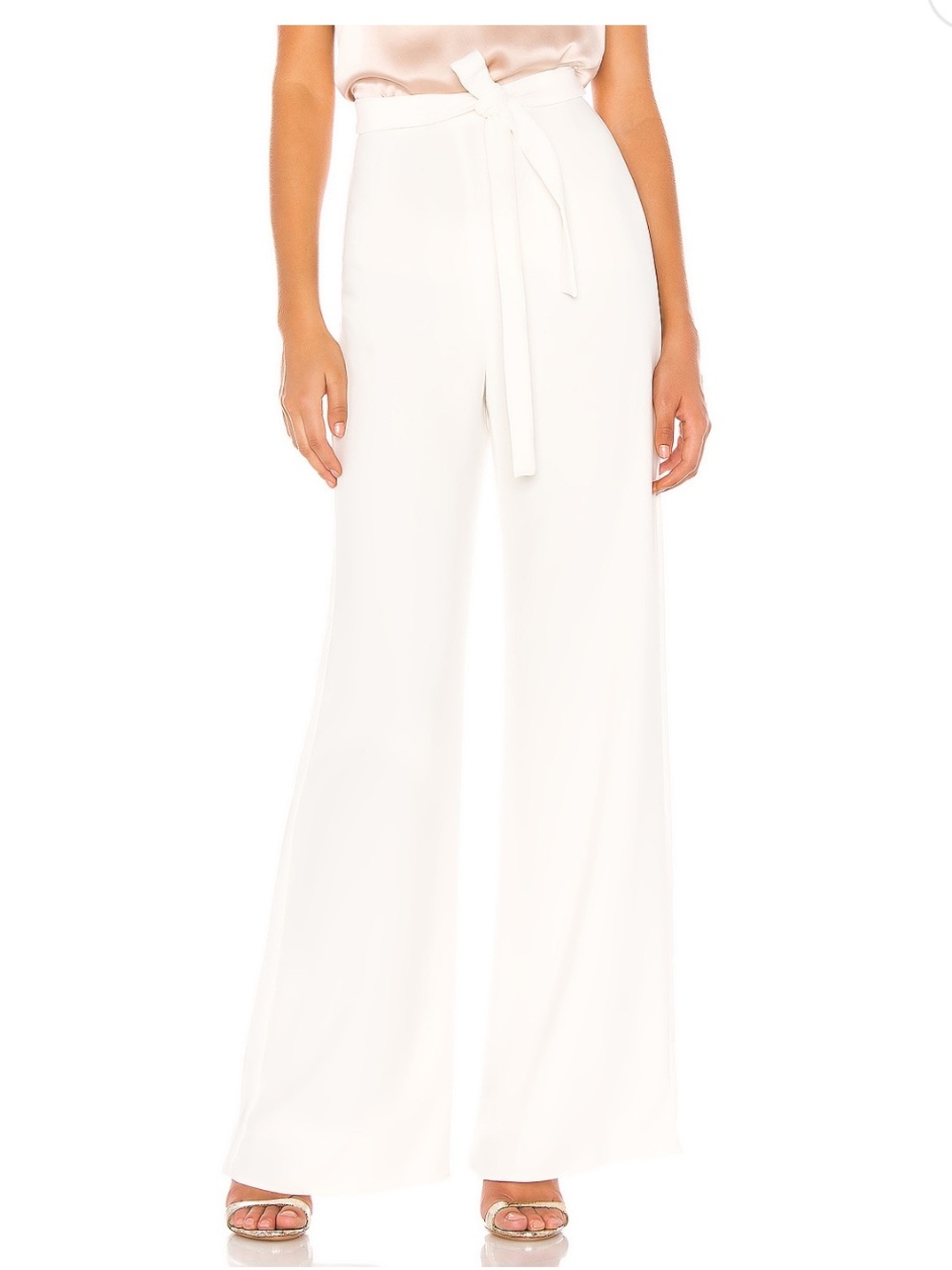 Amanda Uprichard Arita Wide-Leg Tie-Waist Pants